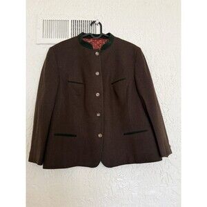 Lodenfrey Dirdnl Austria Rare Boiled Wool national blazer  jacket SZ  Large 12 ?